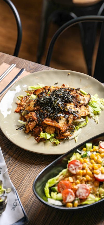 Wafu mushroom & wafu salad