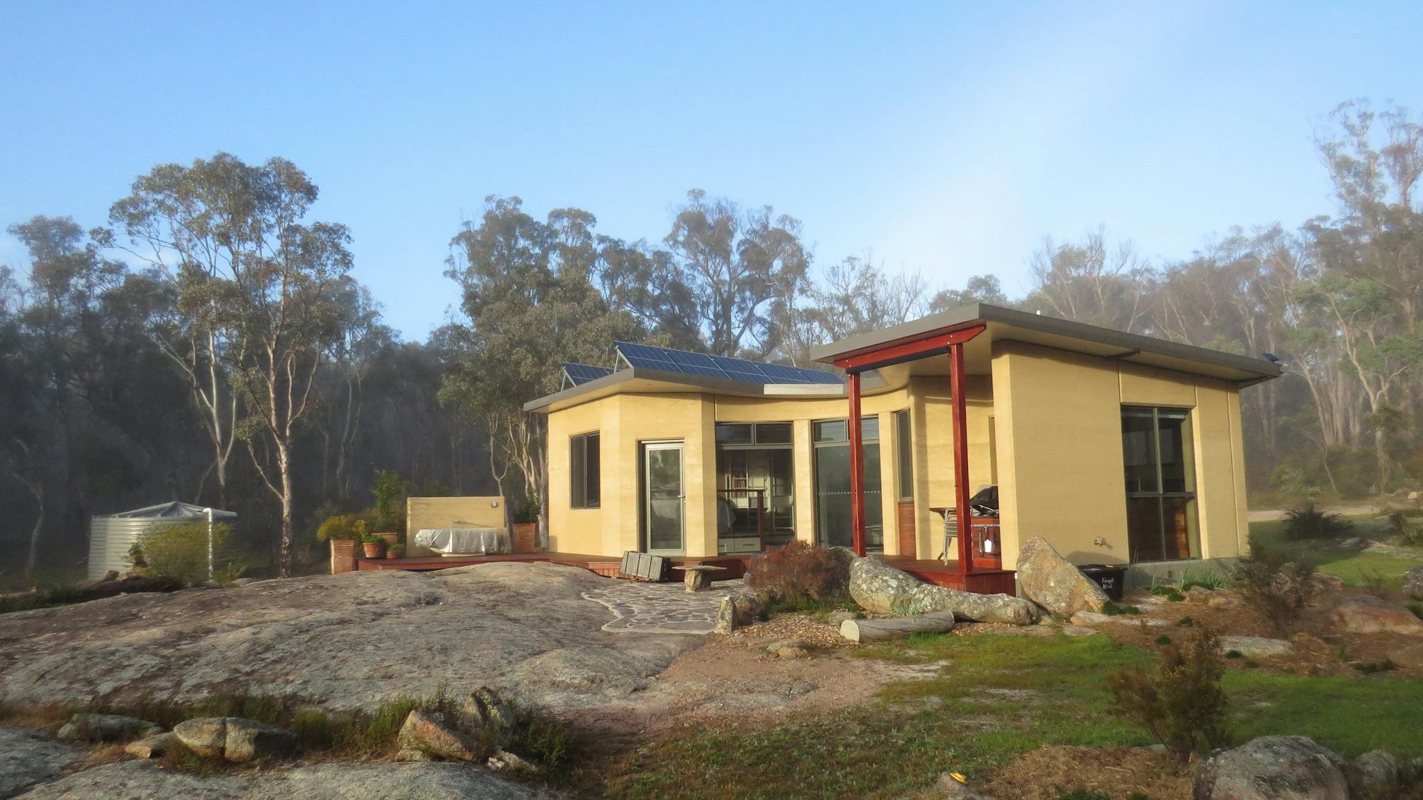 Enjoy the warmth of rammed earth cabins and crisp, cool mornings in Southern Queensland Country Enjoy the warmth of rammed earth cabins and crisp, cool mornings in Southern Queensland Country