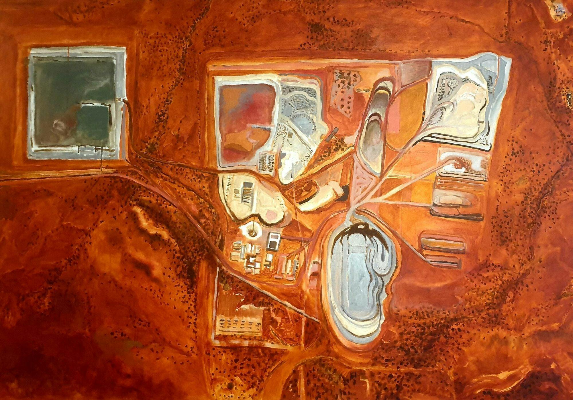 Tim Burns Self Portrait as a Mine Site 2025.