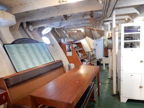 HMAS Castlemaine Museum Ship Mess Deck - Restored Crew Space