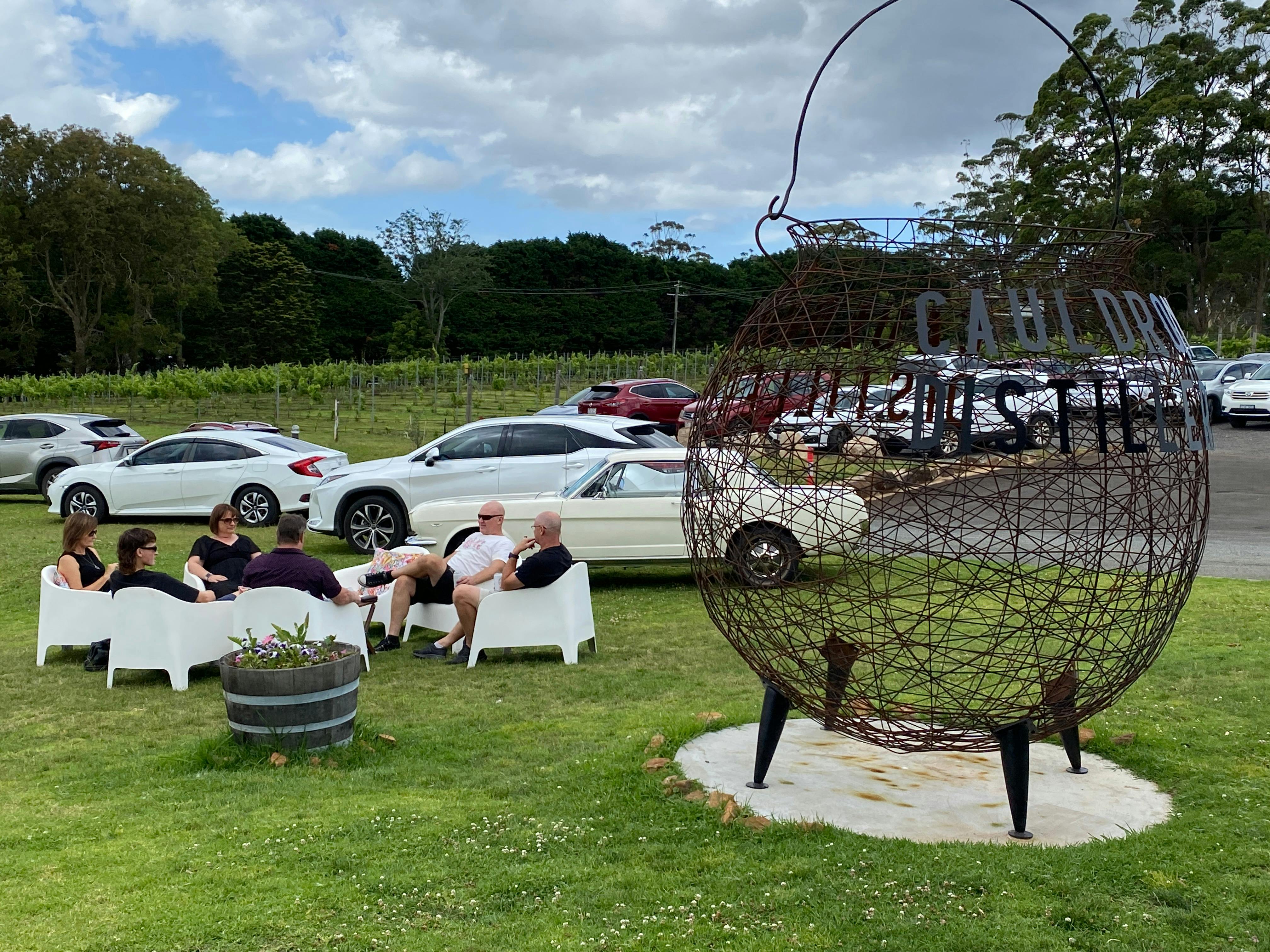 Relaxing at Gin Distillery