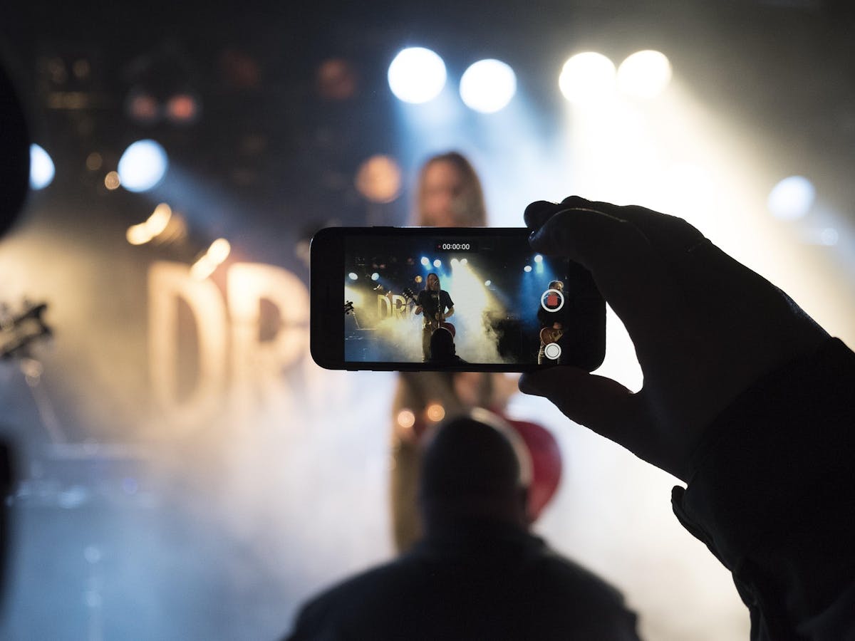 Picture person filming stage