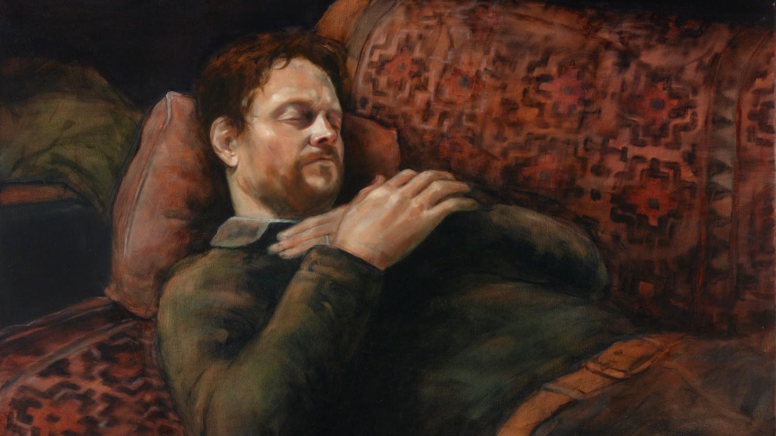 Image: Archibald Prize 2021 finalist, Mirra Whale, Repose, oil on linen, 90.1 x 110.2 cm