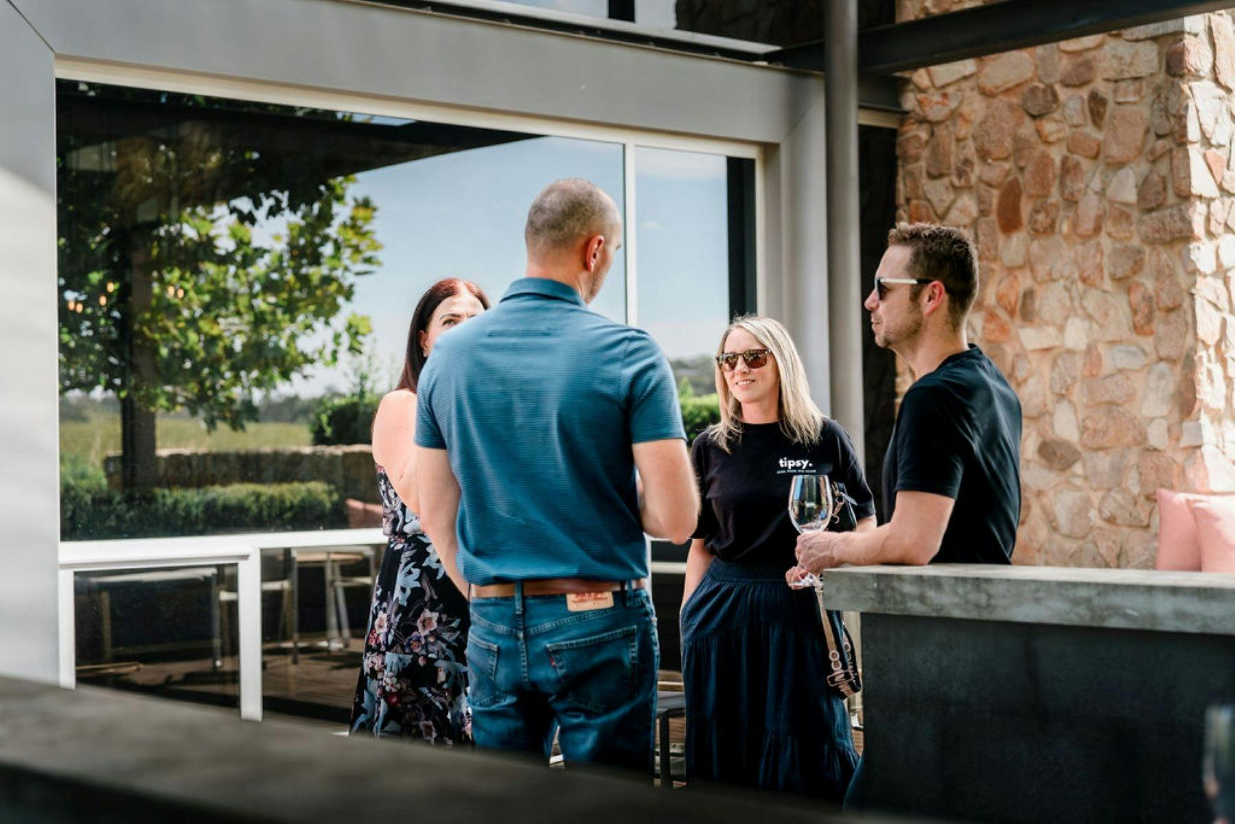 Group of people wine tasting