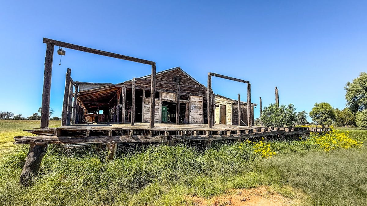 Historic Woolshed at Charlotte Plains in Outback Queensland