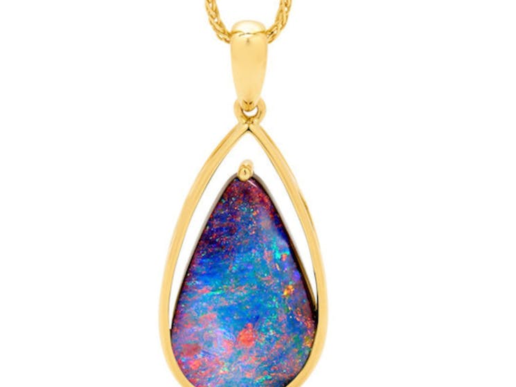 Opal Minded Australian Opal Pendant 18K Gold