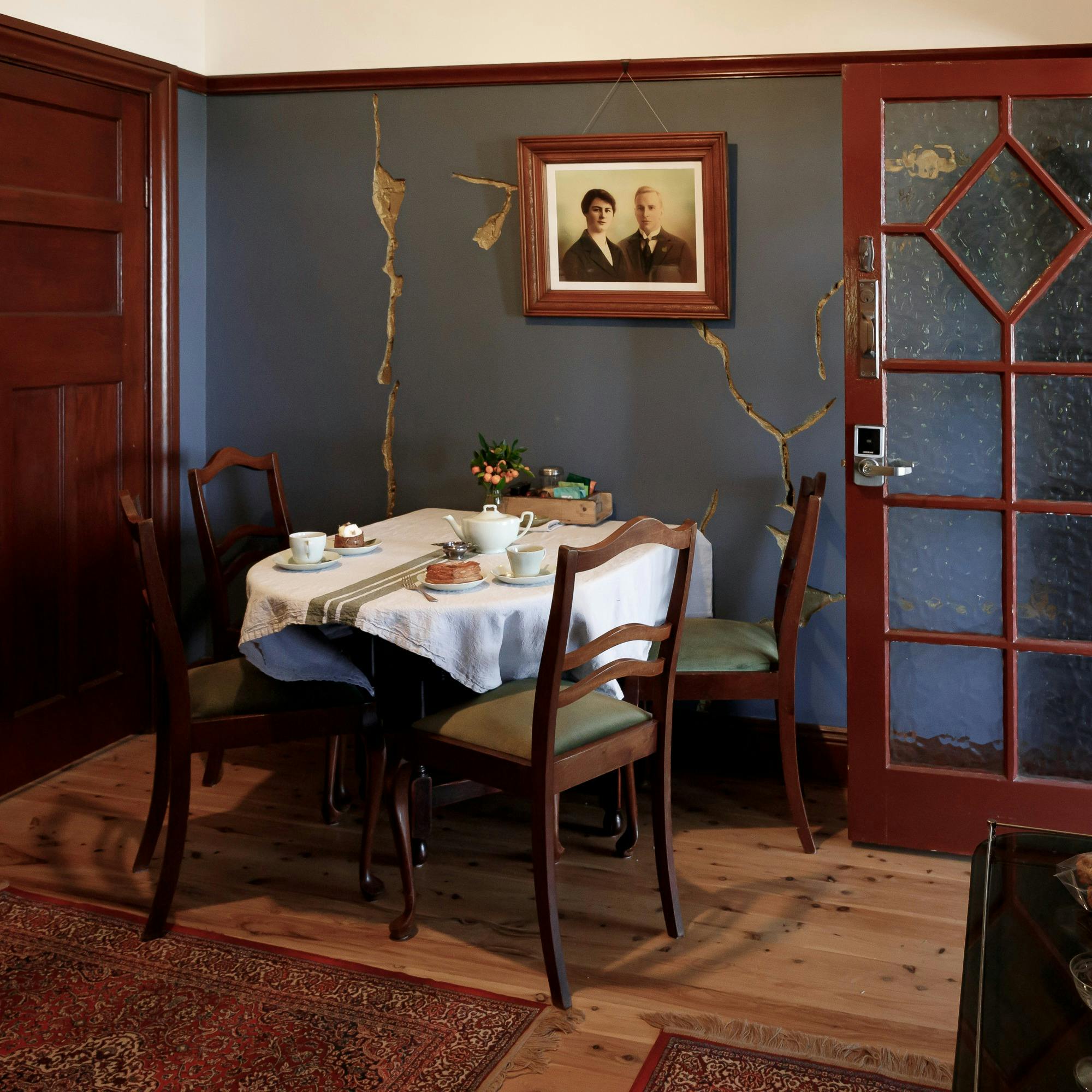 Kitchenette with dining for four.