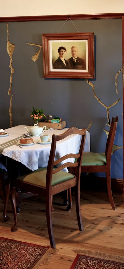 Kitchenette with dining for four.