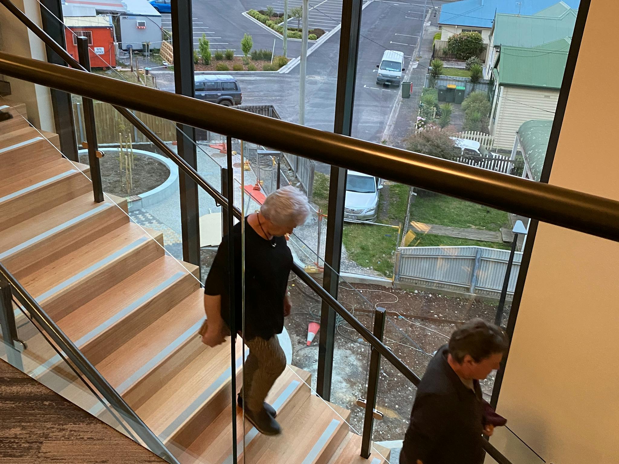 Stairs to level 1 and 2