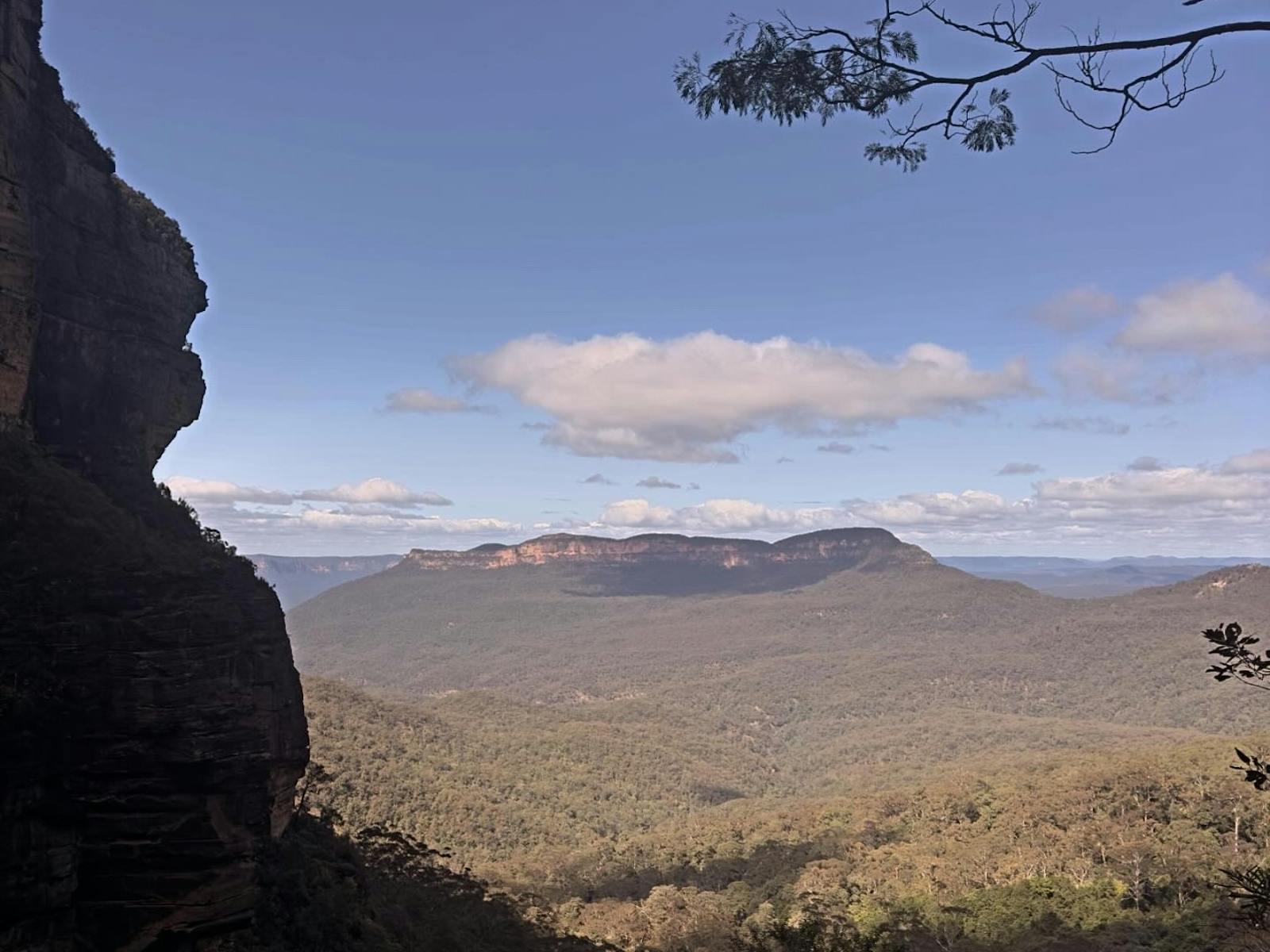 Lookout view of rock formations in Jamieson Valley