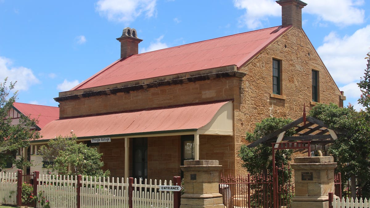 An 1870 sandstone cottage set up as a display of life in the early days of Warwick.