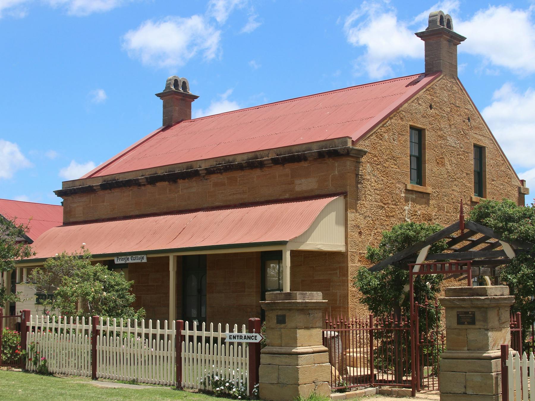 An 1870 sandstone cottage set up as a display of life in the early days of Warwick.