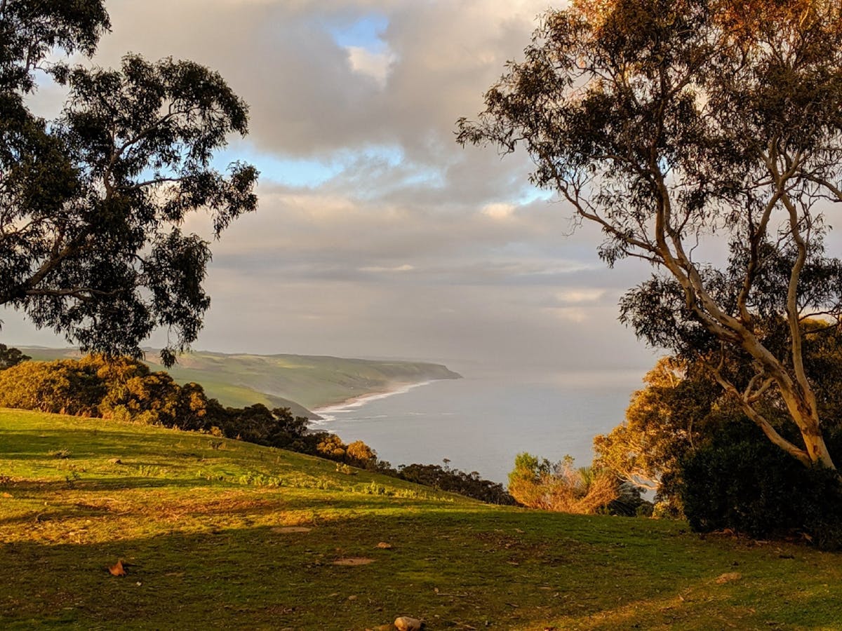 Sunset at Tapanappa Ridge on the Southern Ocean Walk