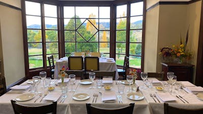 Cuppacumbalong dining room with outlook over gardens