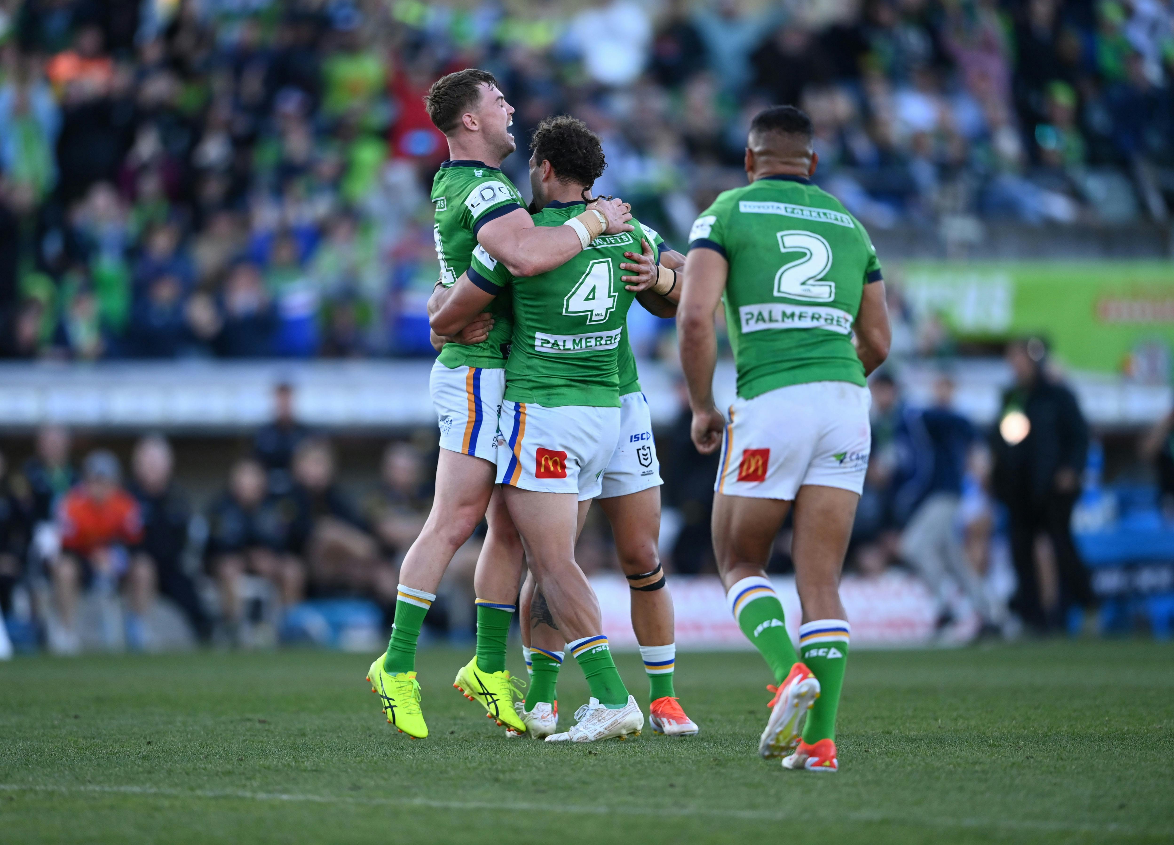 Canberra Raiders Try Celebration
