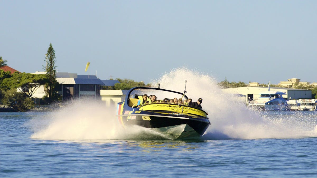 Paradise Jet Boating Gold Coast, action turn Sea World