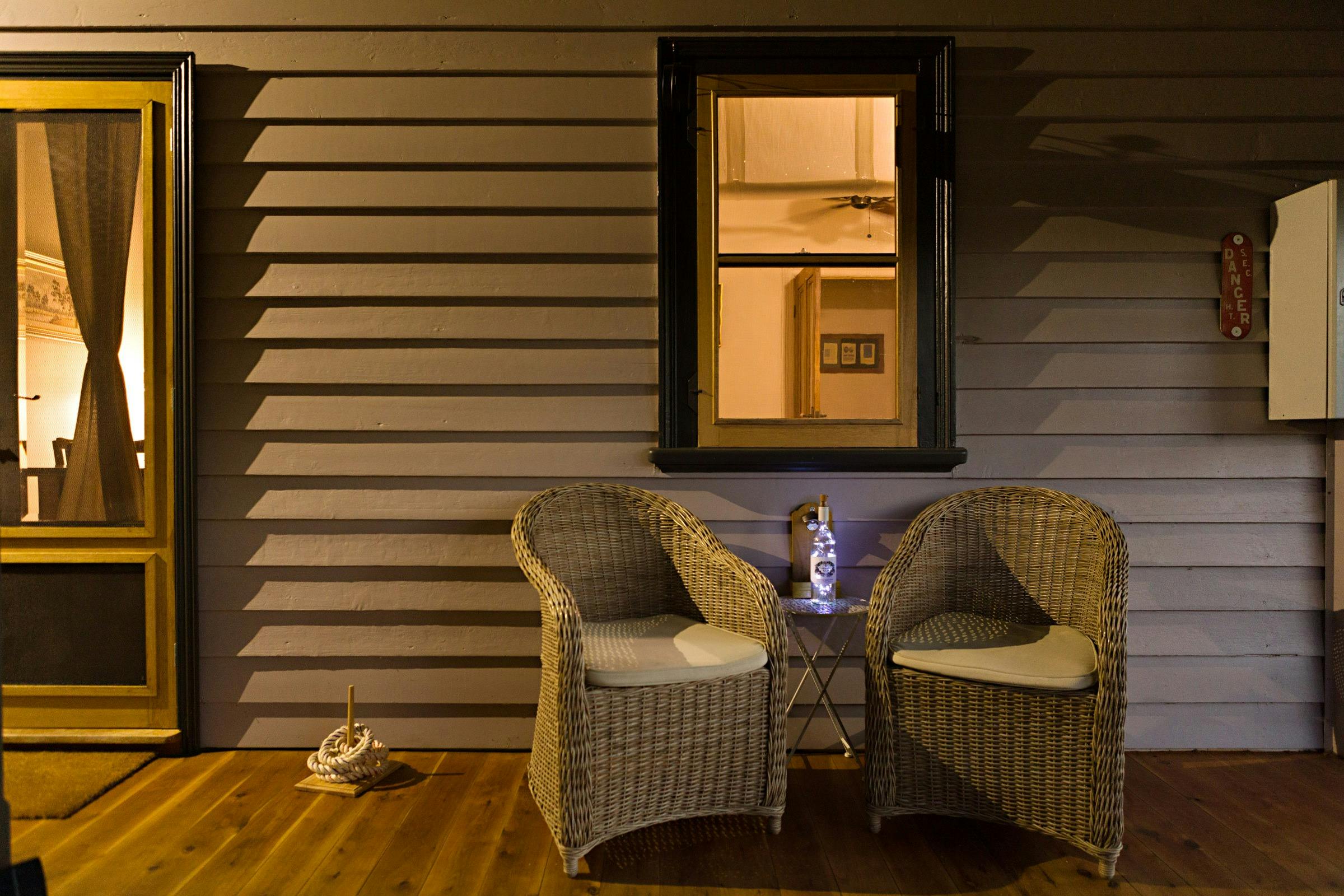 The perfect spot for evening wine, sun set, and morning tea