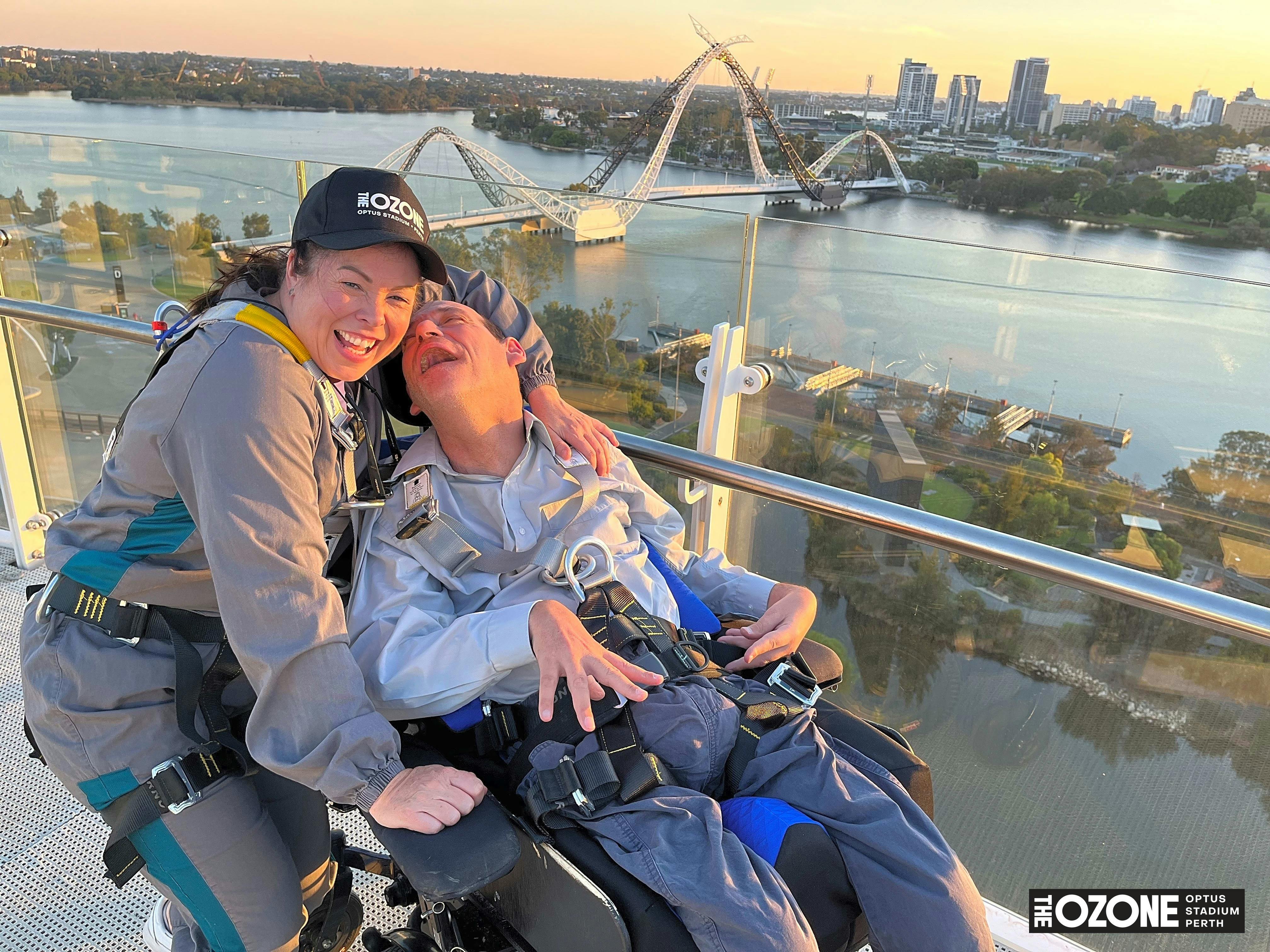 Patron with cerebral palsy on Vertigo