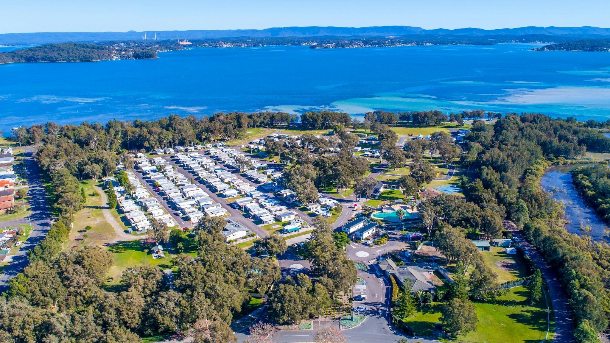 Aerial view - Swansea Gardens Lakeside Holiday Park
