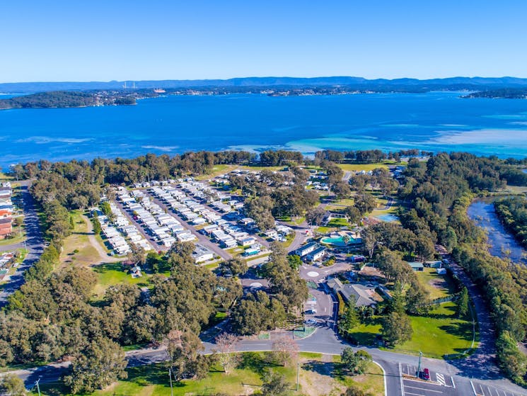 Aerial view - Swansea Gardens Lakeside Holiday Park