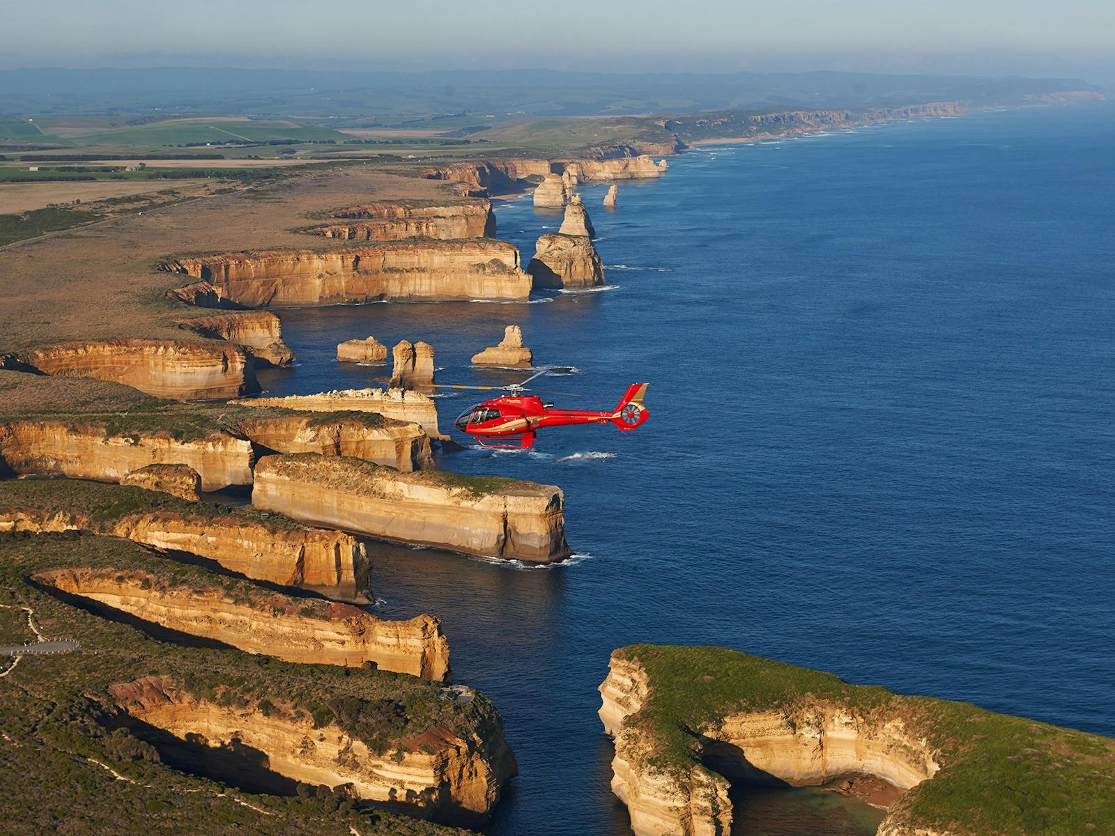 Helicopter over 12 Apostles