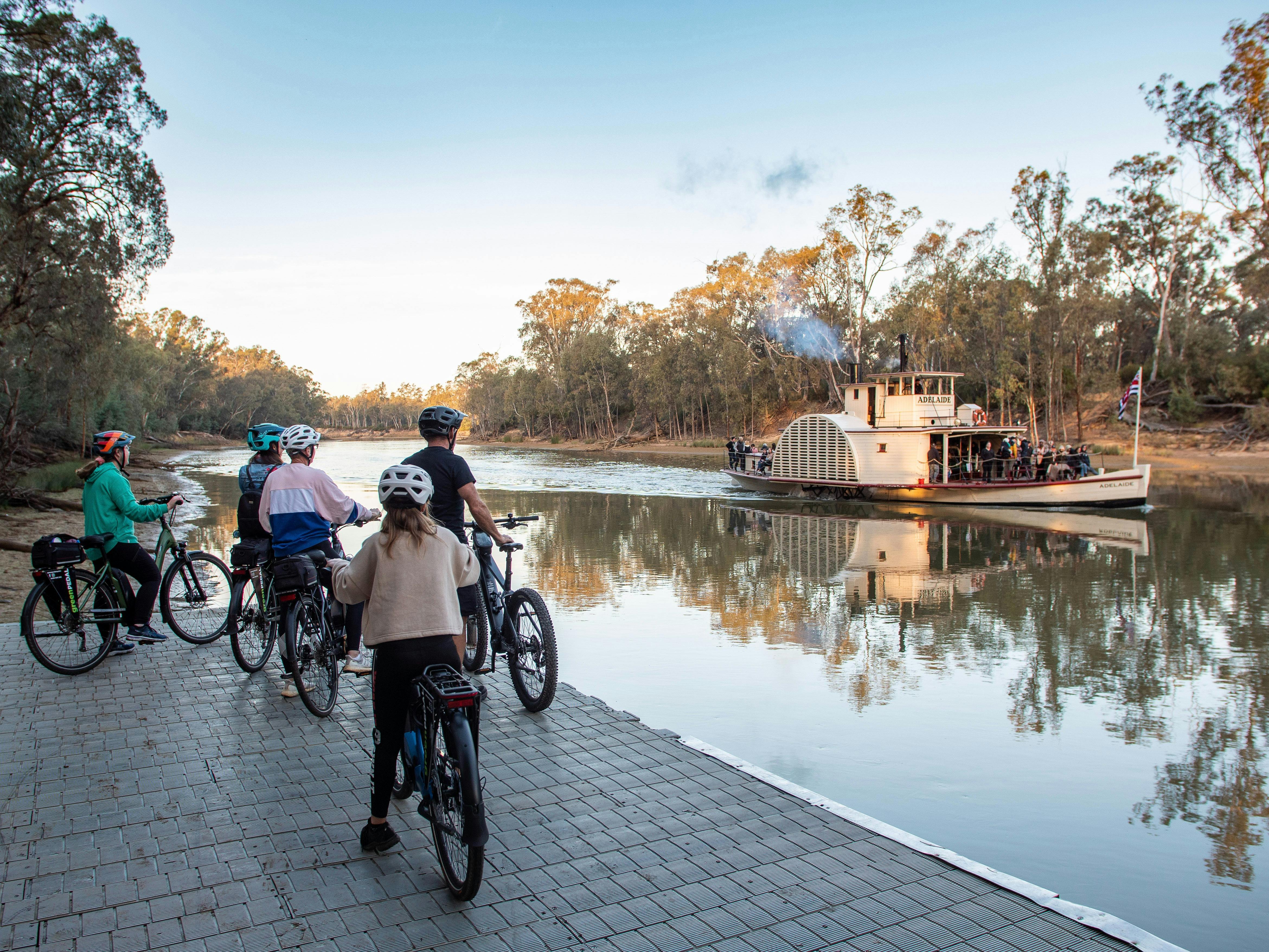 Riders at the Moama Wharf