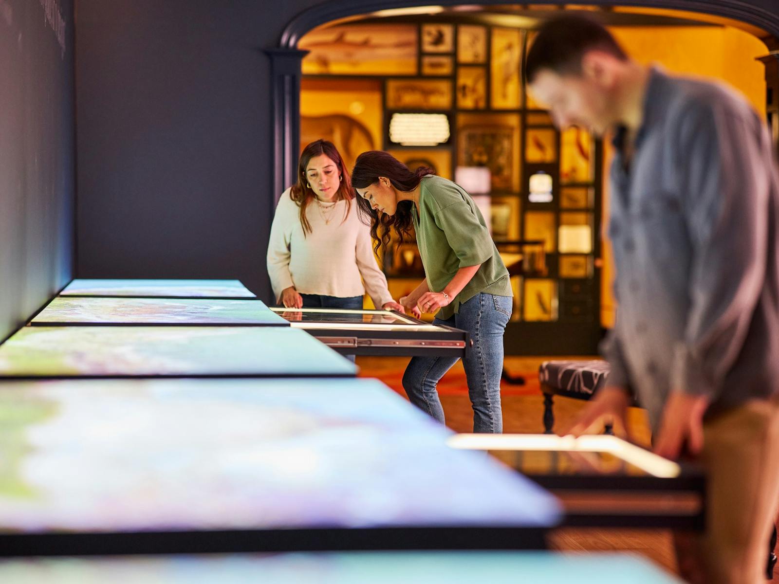 Visitors in the Seeing Sydney, Knowing Country exhibition