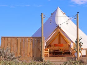 Bell tent at Salty Sands Retreat