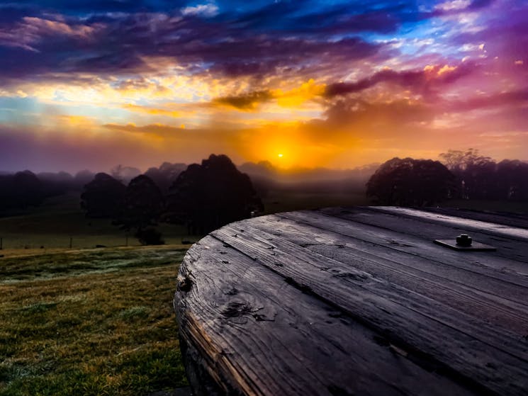 Sunrise  looking towards Blue Mountains