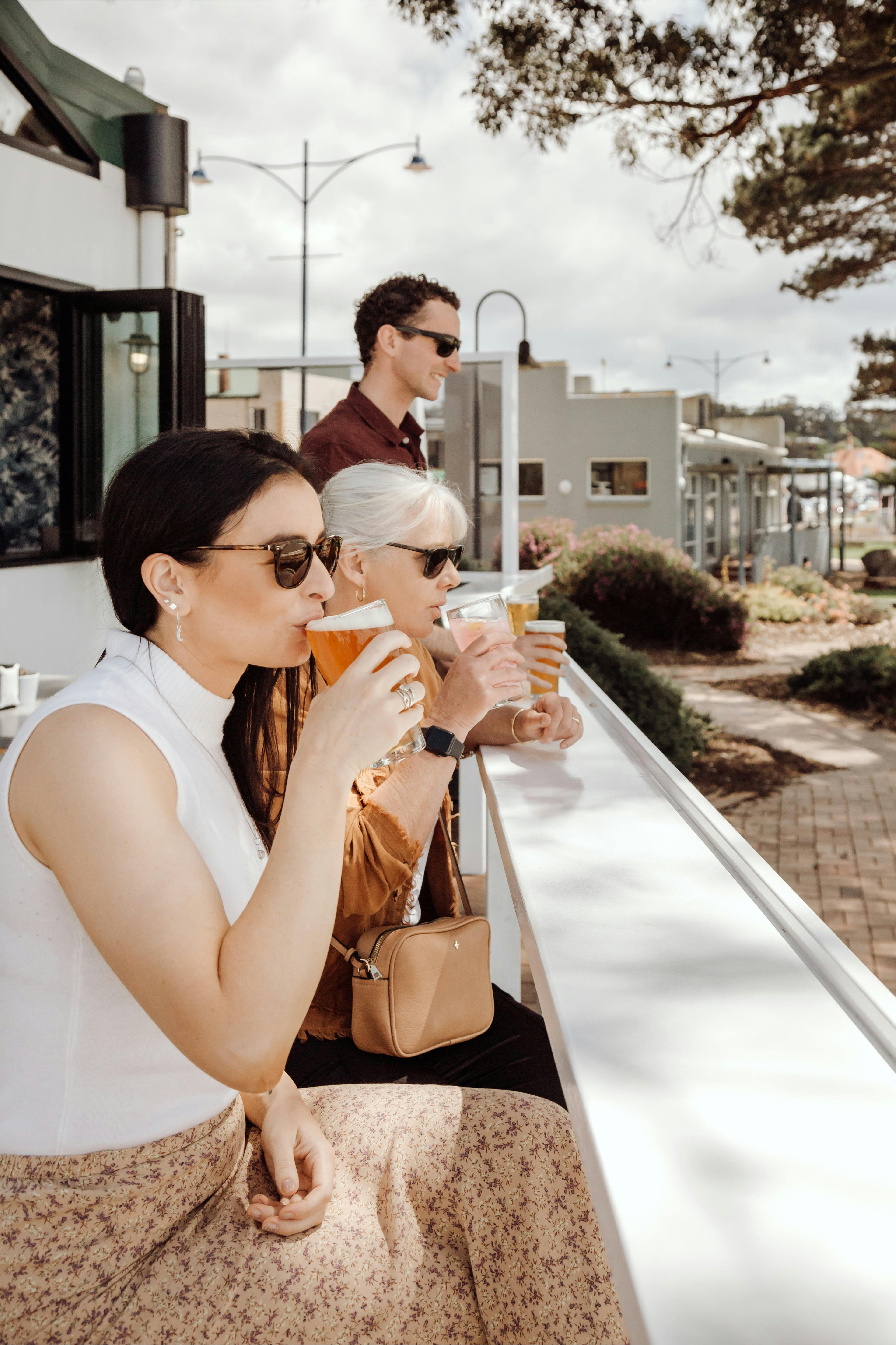 Nothing better than a cold brew overlooking the water.