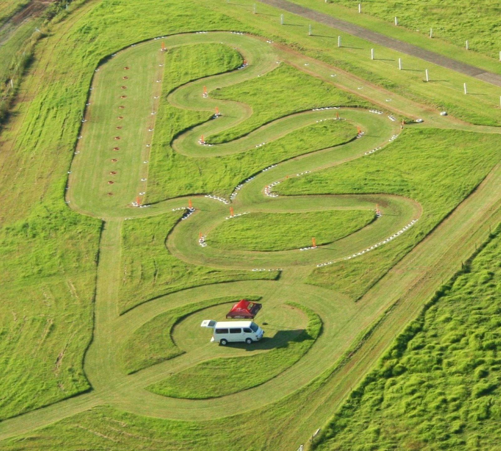The course from the air