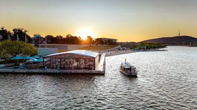 sunset on Lake Burley Griffin at The Jetty Canberra