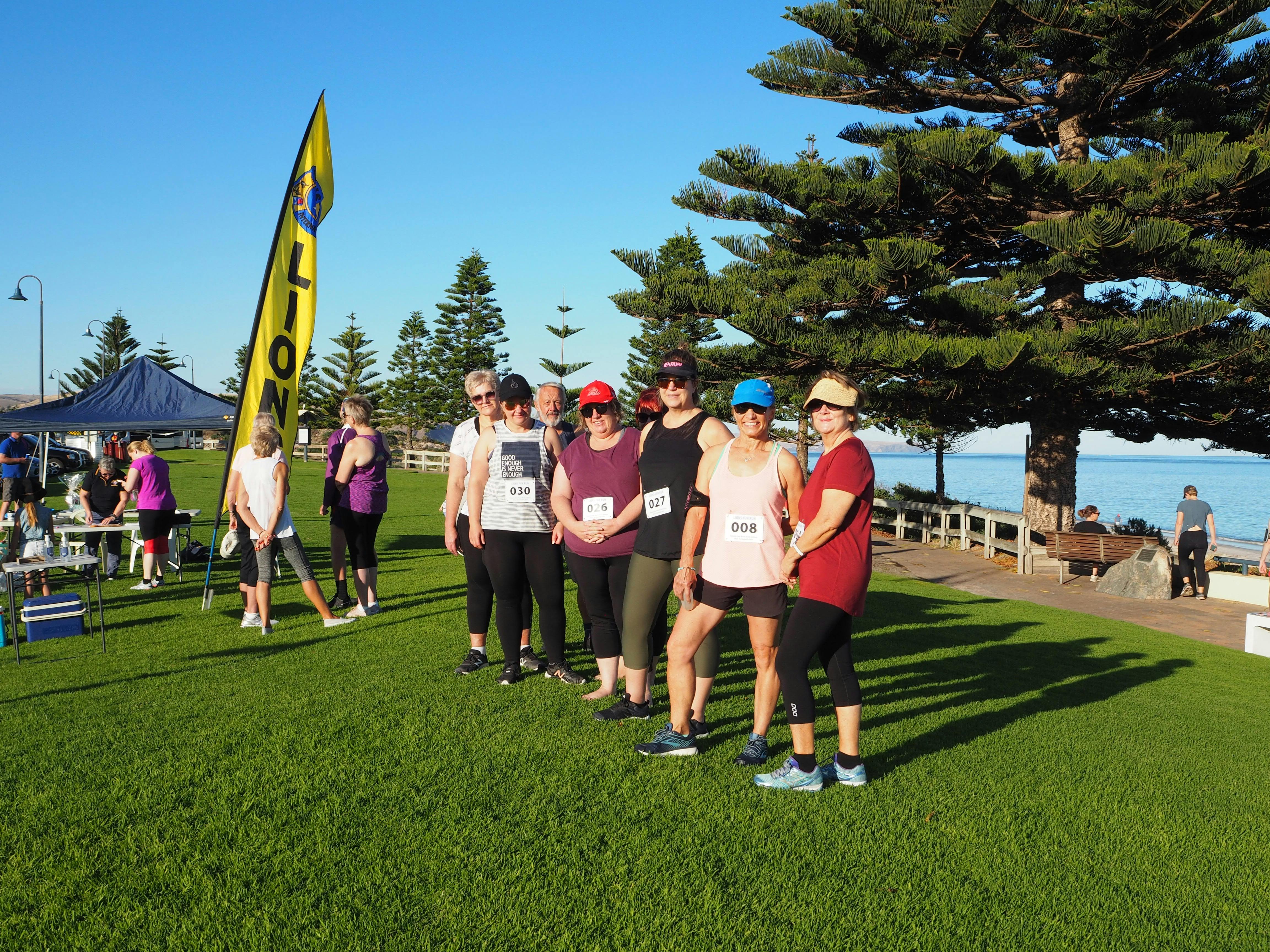 Group of runners who have finished their adventure.