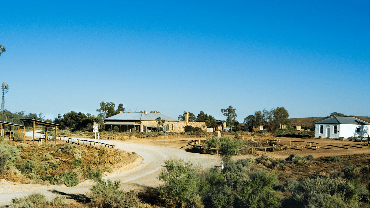 The beltana town centre is the commencement of the towns walking trail