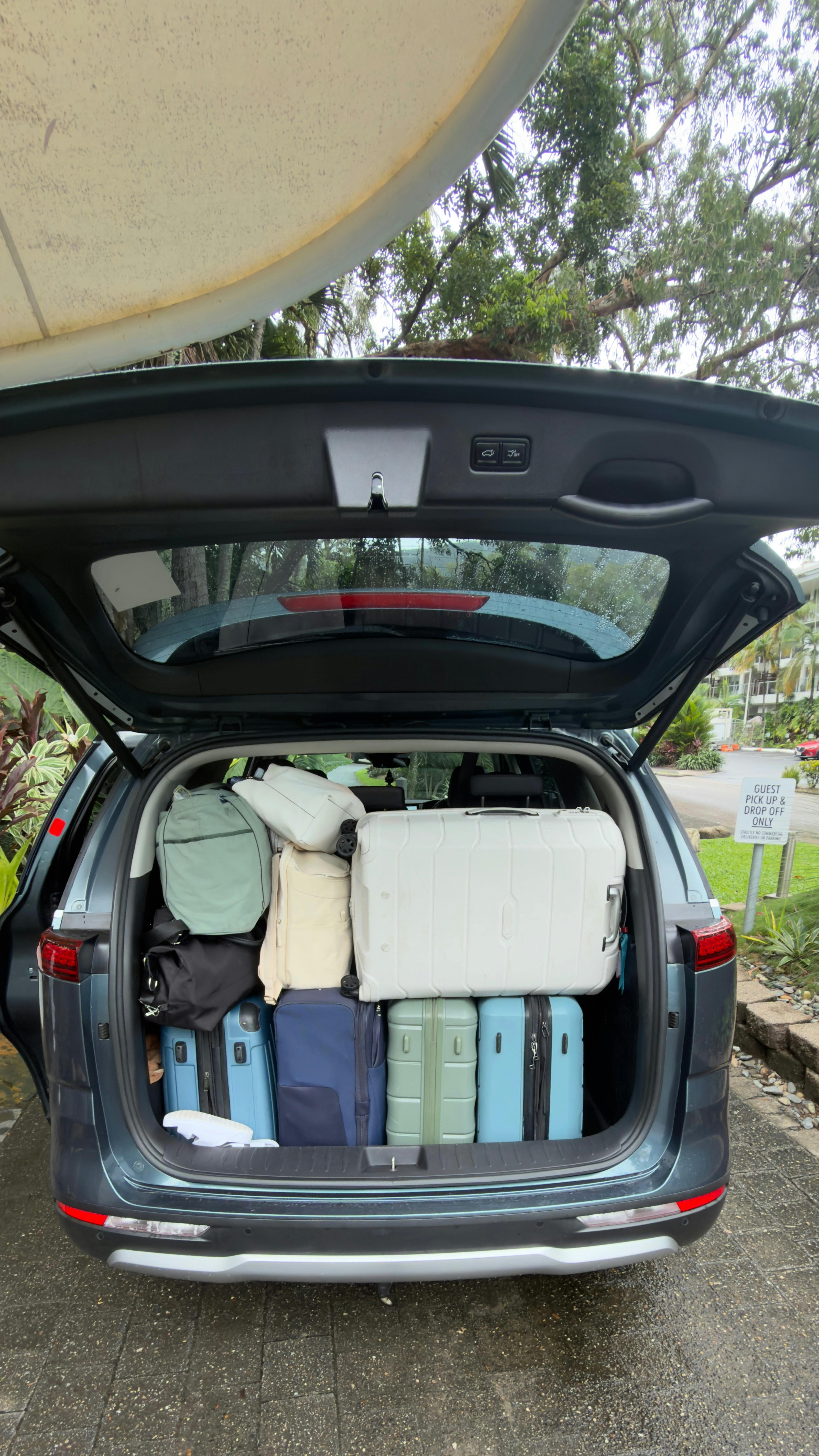 Sangha Travels vehicle luggage space for Cairns Airport transfer passengers