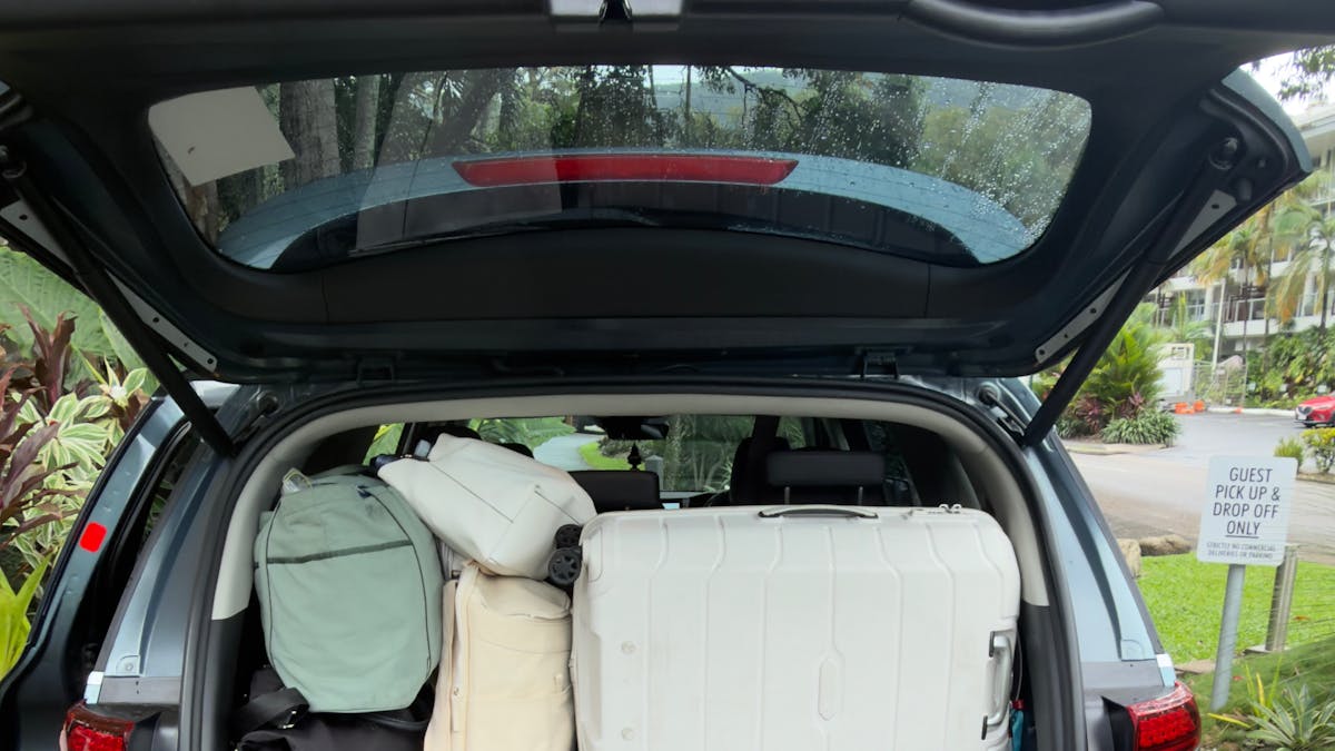 Sangha Travels vehicle luggage space for Cairns Airport transfer passengers