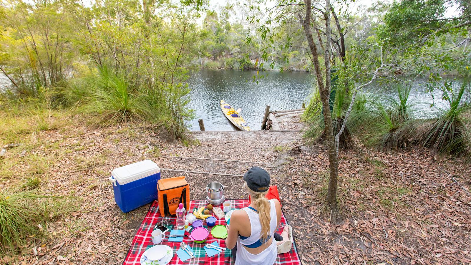 Picnic at campsite 2 on the Upper Noosa  River