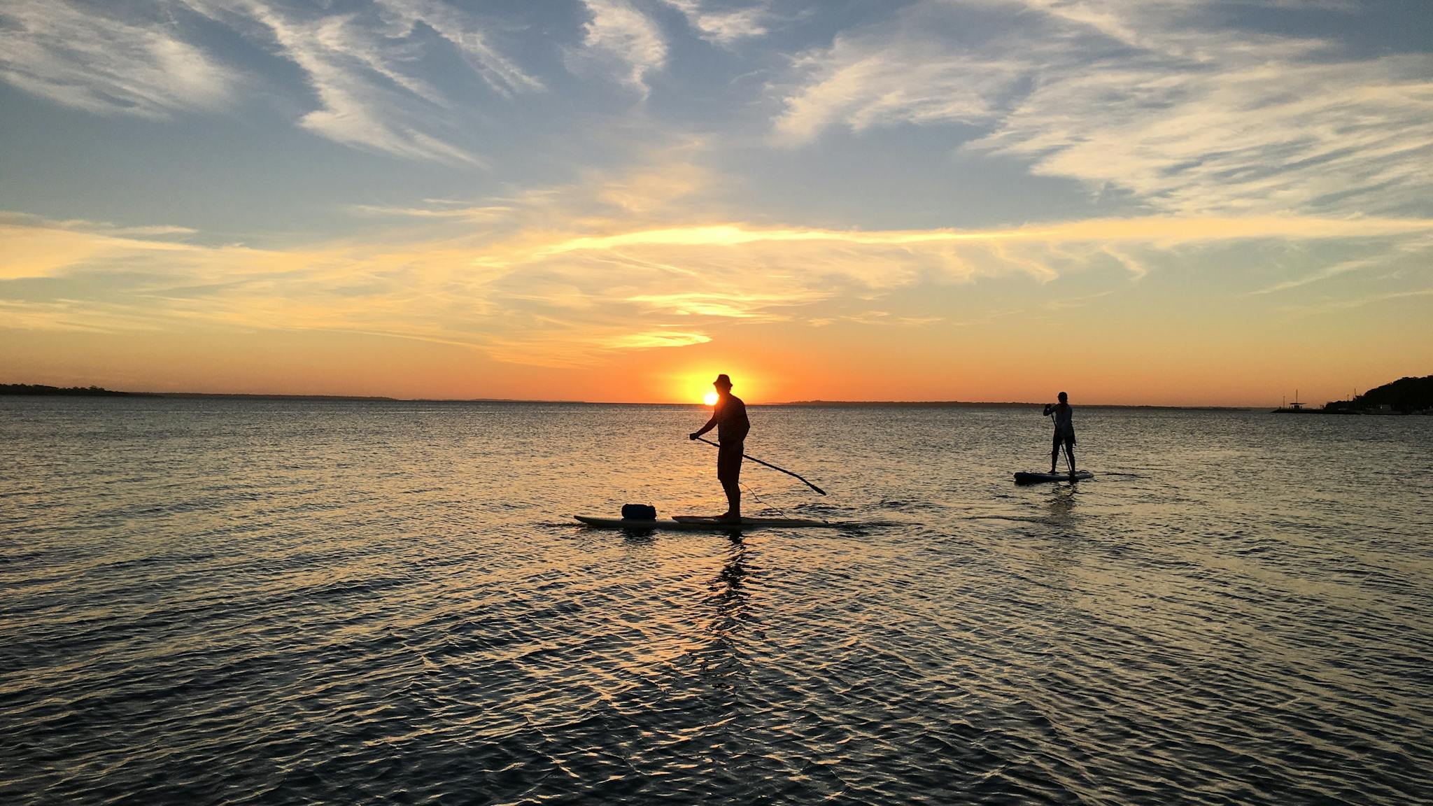 Enjoy the sunset from the water on a sup or kayak