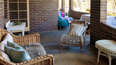 Outside seating for 4 as well as dining for 6 people on the veranda