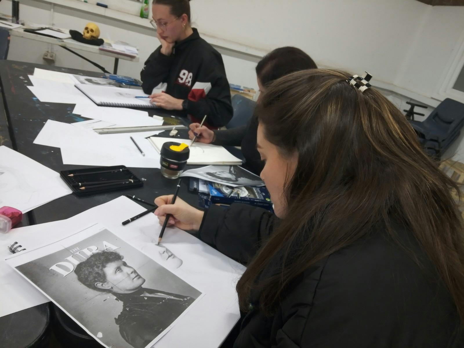 portrait drawing class scribble cat studios melbourne