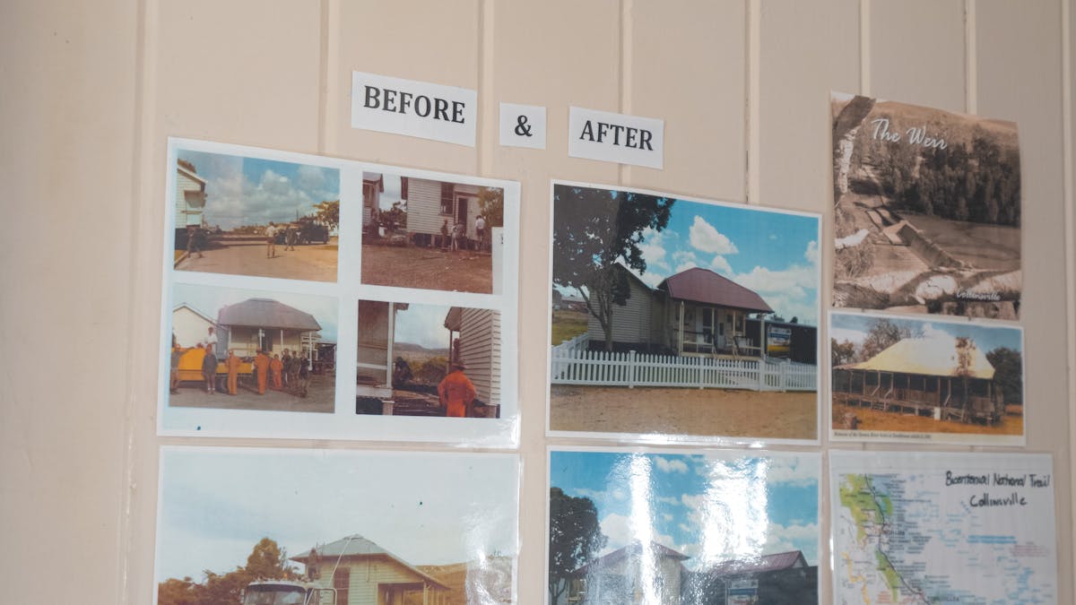 Visitor Information Centre before and after restoration photos
