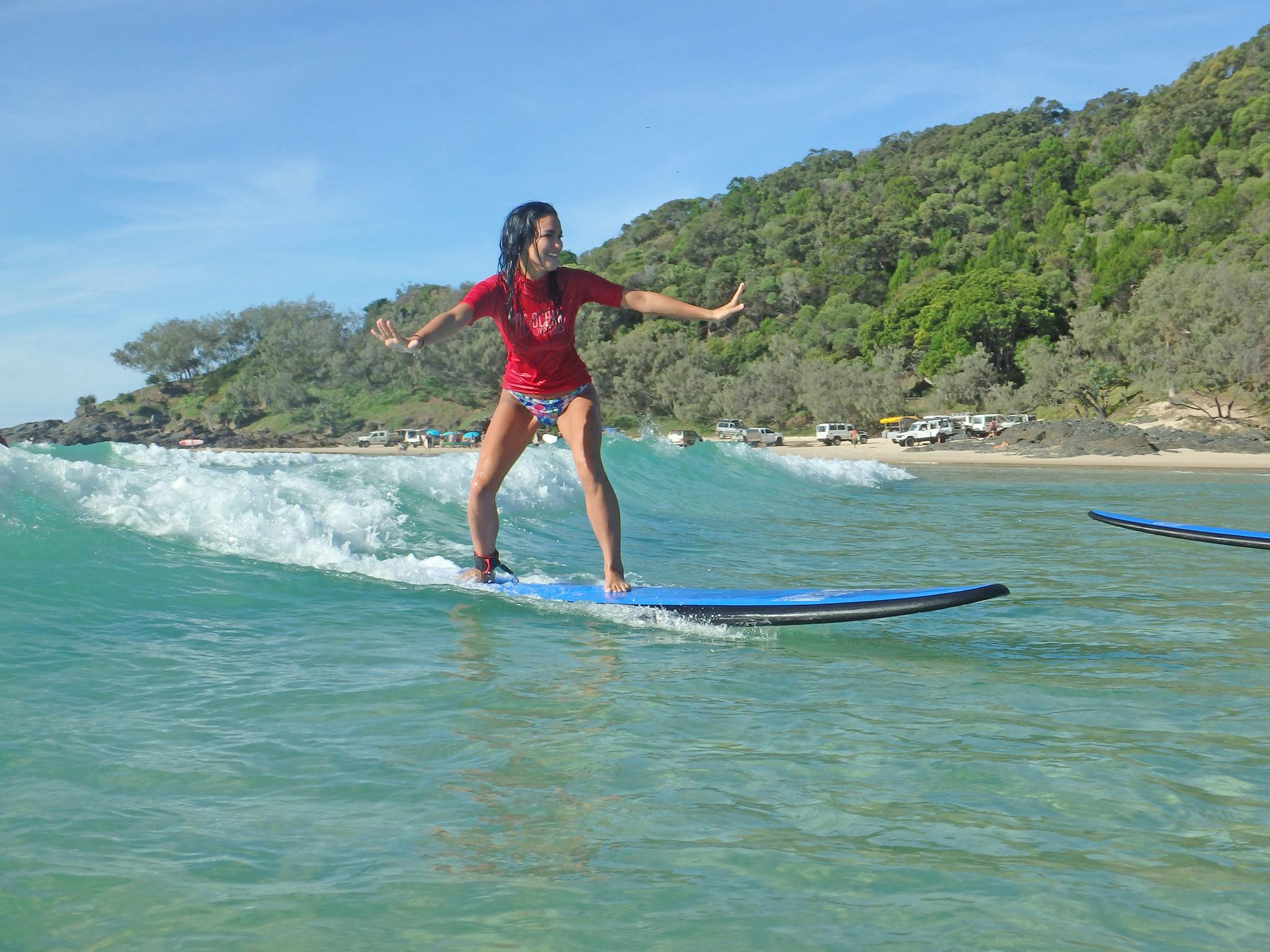Surf lessons Noosa at double island point
