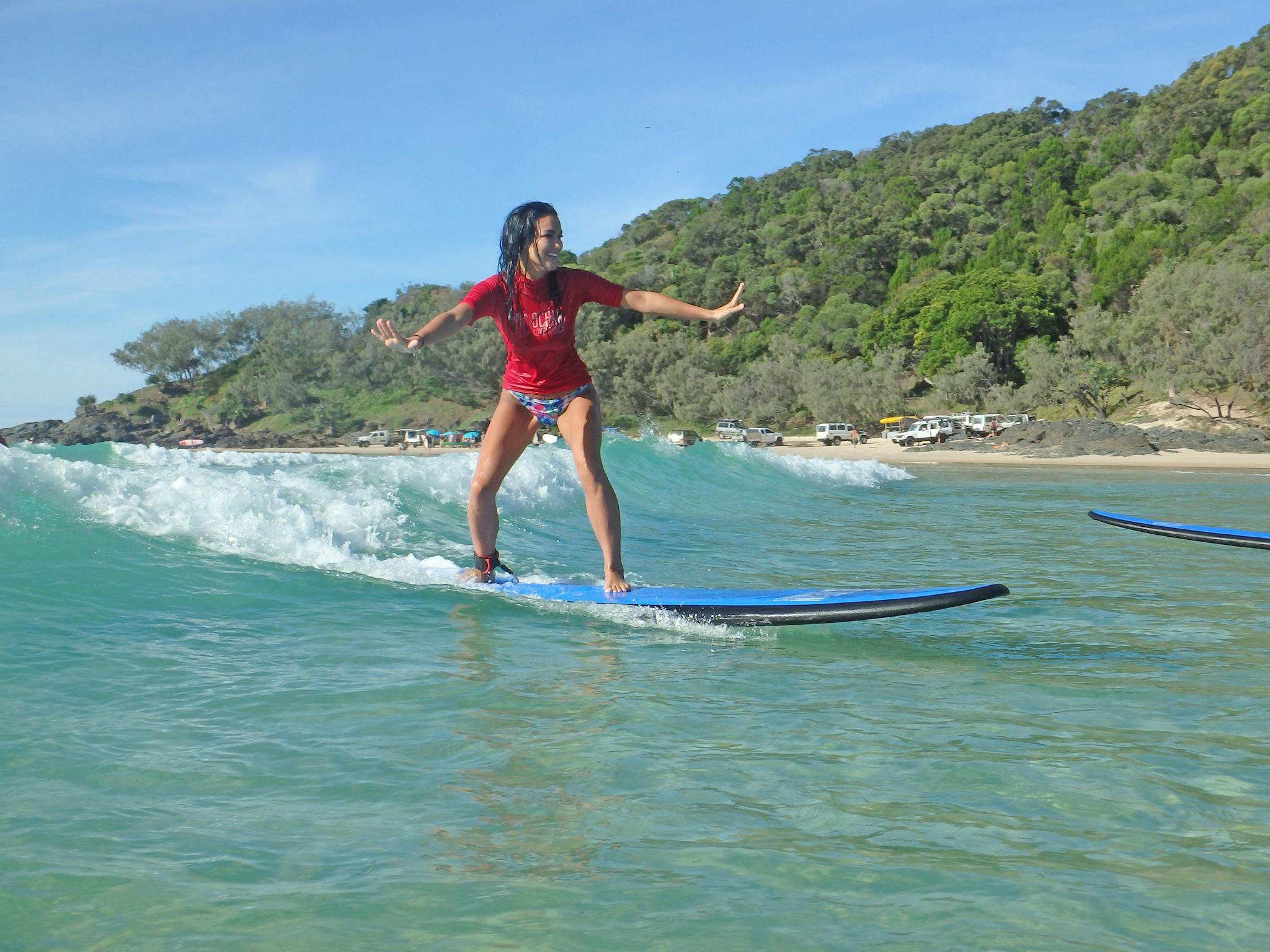 Surf lessons Noosa at double island point