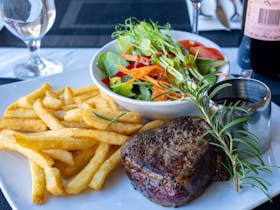 Enjoy a steak or choose a vegetarian dish -either way it is delicious!