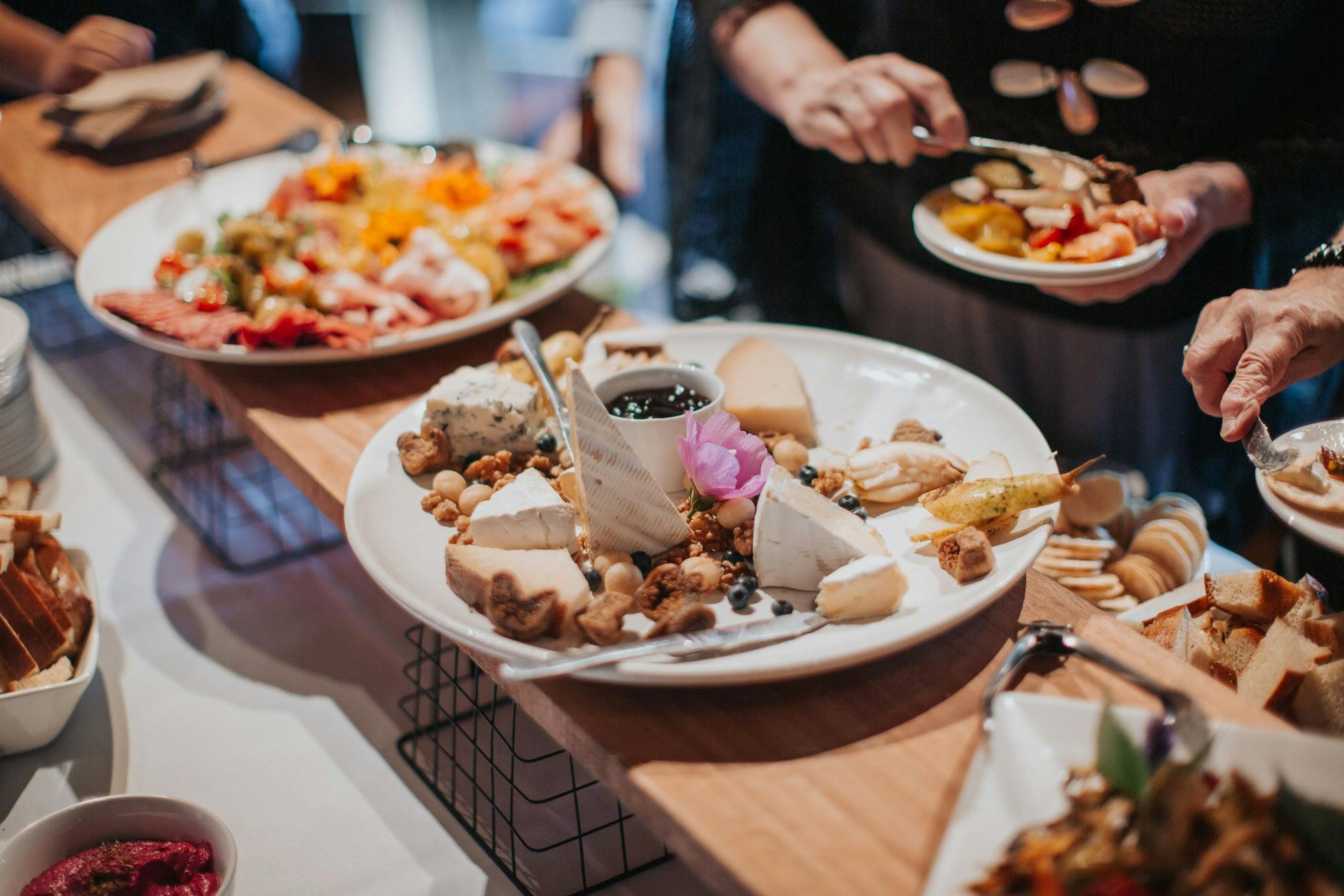 One of the beautifully presented grazing platters served at group events.