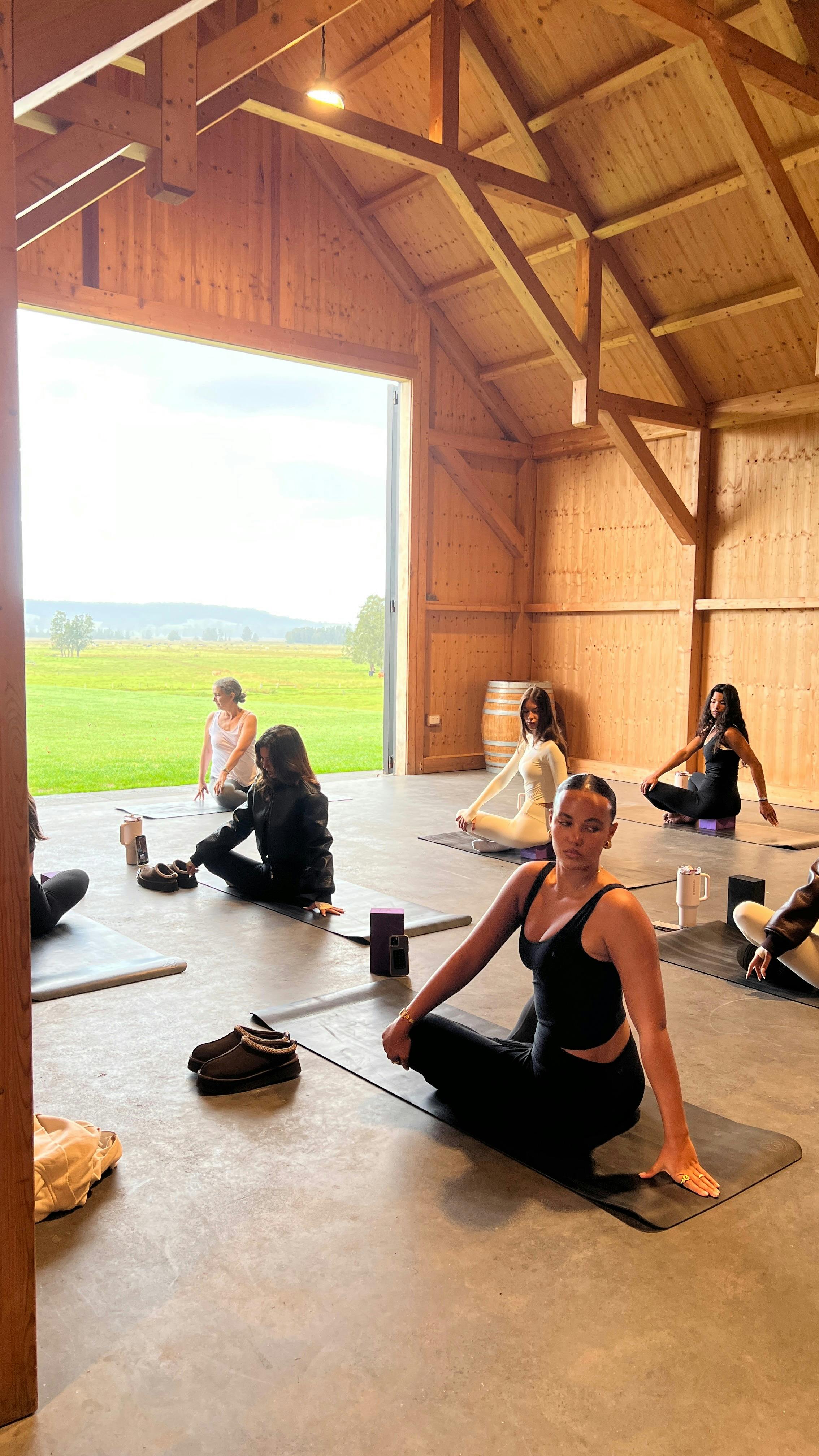 Group Pilates and yoga sessions delivered to your luxury South Coast stay for wellness and relaxatio