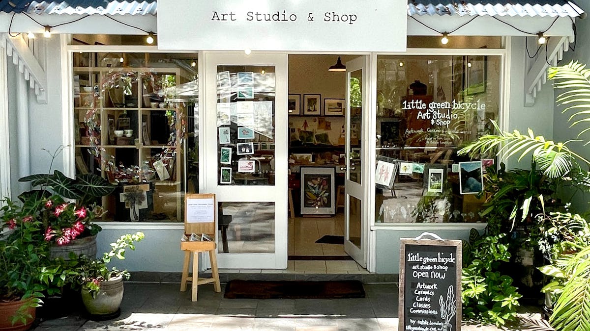 Shop Front  Little Green Bicycle Art Studio & Shop Palm Cove