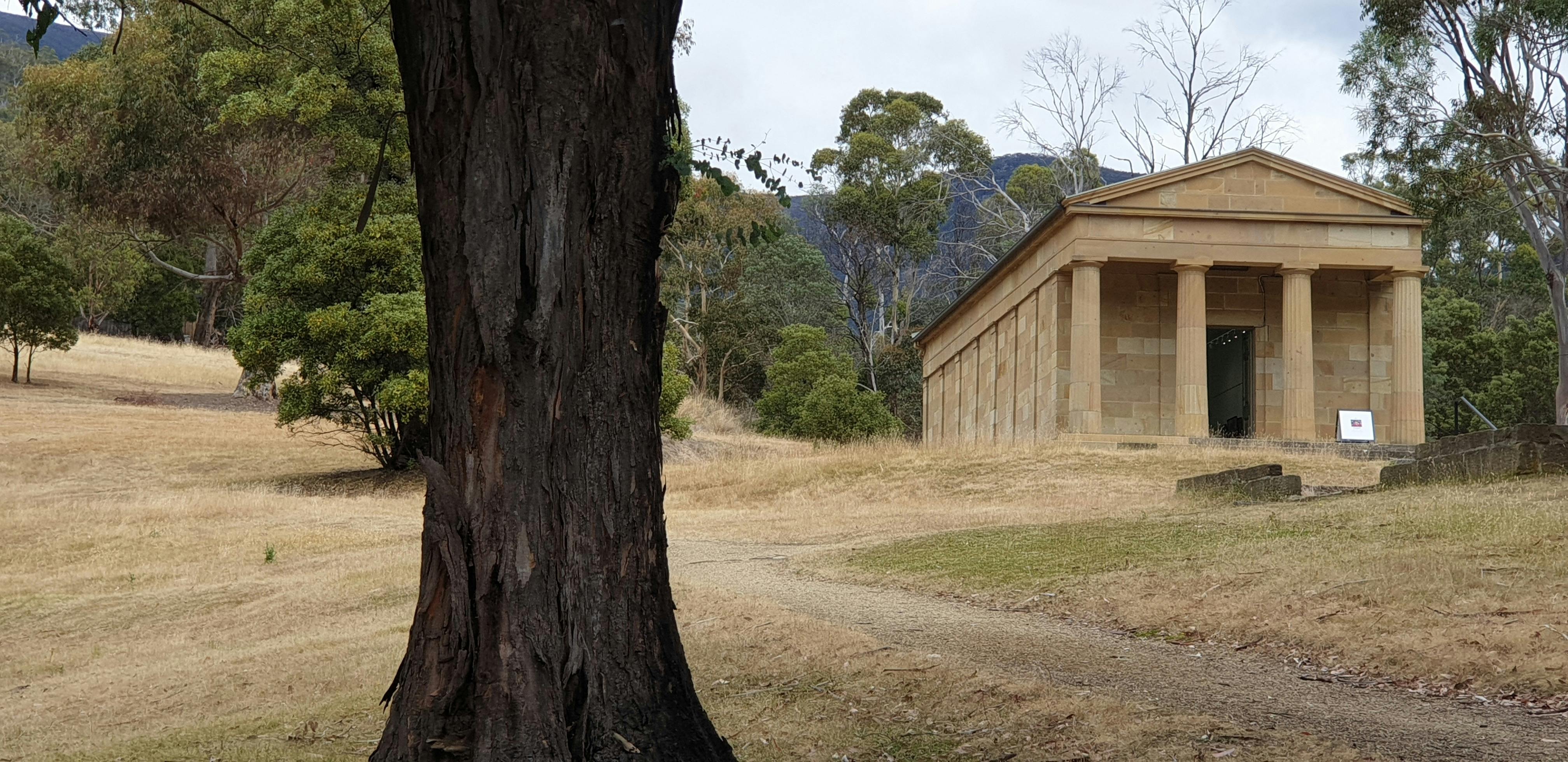 the Lady Franklin Gallery in its australian bush park setting