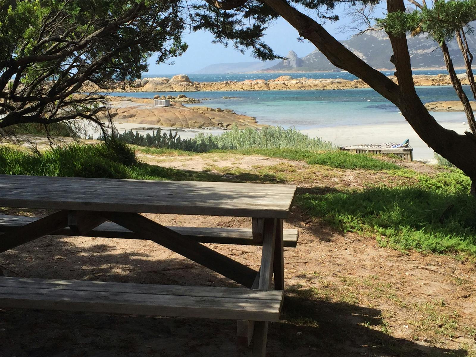 Killiecrankie Beach picnic area Flinders Island Tasmania