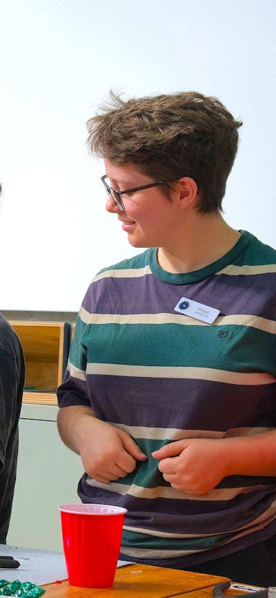 Family making tealights